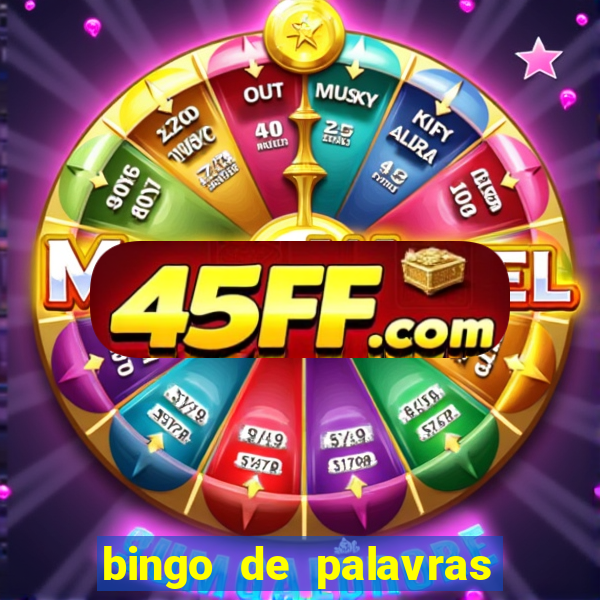 bingo de palavras 3 ano